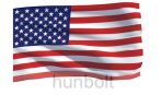 Amerikai zászló 15x25cm, 40cm-es műanyag rúddal 