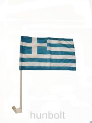 Görög autós zászló, ablakra tűzhető (35x25 cm)