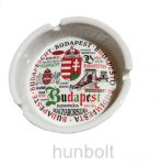Budapest, címeres kerámia hamutál 10 cm átmérőjű
