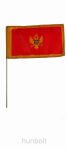 Montenegró zászló 15x25cm, 40cm-es műanyag rúddal 