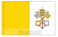 Vatikán zászló 90X150 cm - karabinerrel