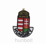 Felvasalható hímzett címer matrica Hungary felirattal