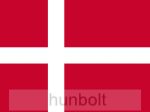 Dánia zászló 15x25cm, 40cm-es műanyag rúddal 