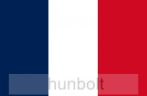 Franciaország zászló 15x25cm, 40cm-es műanyag rúddal 