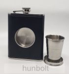 Fekete bevonatos flaska kihúzhatós pohárral