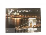Budapest hűtőmágnes Éjszakai Lánchíd  8x 5,5cm - vinyl