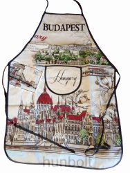 Budapest látványosságai kötényszett - barna betűs