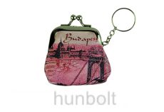 Női műbőr antik Budapest pénztárca 7x7cm