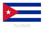 Kuba zászló 15x25cm, 40cm-es műanyag rúddal