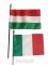 Nemzeti és Olaszország zászlók asztali tartóval