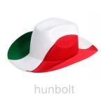 Piros-fehér-zöld színű kalap