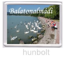 Balatonalmádi Parti sétány hűtőmágnes (műanyag keretes)