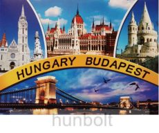 Budapest látványosságai hűtőmágnes 9x6,5 cm - Nevezetességek II