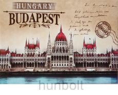 Budapest látványosságai hűtőmágnes 9x6,5 cm - Parlament 