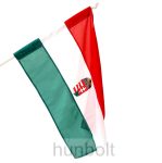   Nemzeti színű - színenként varrott- címeres zászló Rúd nélkül 60x90 cm