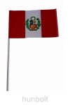 Peru zászló 15x25cm, 40cm-es műanyag rúddal 