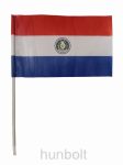  Paraguay zászló 15x25cm, 40cm-es műanyag rúddal 
