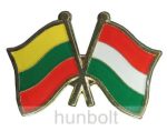   Kitűző, páros zászló  Litván--Magyar jelvény 2,5x1,5 cm