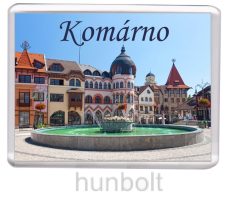 Komárno - Európa-udvar, Szökőkút hűtőmágnes (műanyag keretes)  