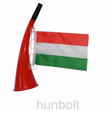 Duda zászlóval, piros duda