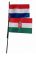 Nemzeti címeres és Holland zászlók