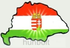 Címeres hűtőmágnes Nagy-Magyarország körvonallal
