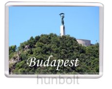 Budapest Gellérthegy-  Szabadság-szobor hűtőmágnes (műanyag keretes)