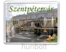 Szentpétervár-Nagy Peterhof Palota hűtőmágnes (műanyag keretes)