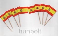 Spanyol szendvicszászló, fogpiszkálós ételzászló (100 db/csomag)