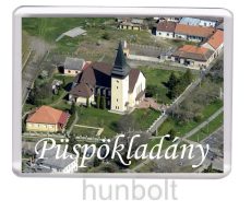 Püspökladány légi fotó hűtőmágnes (műanyag keretes)