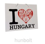 Fekvő matyó I LOVE  dísztasak 23 x 17,5 x 10 cm