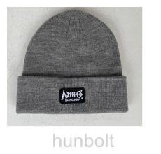 Kötött HARCOS sapkák- Világos szürke rovás hímzéssel