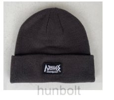 Kötött HARCOS sapkák- sötétszürke rovás hímzéssel