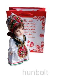 Házi áldás dísztasak barna kerámia babával
