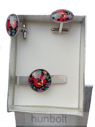 Matyó nyakkendőcsipesz férfi ajándék szett