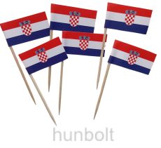 Horvát szendvicszászló, fogpiszkálós ételzászló (100 db/csomag)