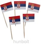   Szerbia szendvicszászló, fogpiszkálós ételzászló (100 db/csomag)