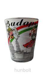 Budapest képes pálinkás pohár 1db 40ml/db