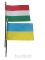 Nemzeti  és Ukrán zászlók asztali tartóval