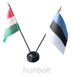 Nemzeti  és Észt zászlók asztali tartóval 