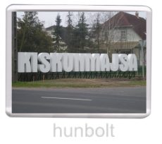 Kiskunmajsa hűtőmágnes (műanyag keretes)