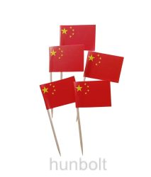 Kína szendvicszászló, fogpiszkálós ételzászló, steakzászló (100 db/csomag)