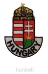 Felvasalható hímzett címer matrica Hungary felirattal
