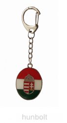 ovális címeres (piros-fehér-zöld) kulcstartó