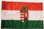 Magyar nemzeti színű címeres zászló