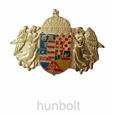 Angyalos közép címeres jelvény (29x20mm) arany színű