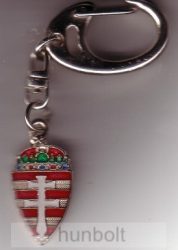 Címeres kettőskeresztes (25 mm) kulcstartó