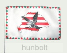 Farkasfogas árpádsávos Nagy- Magyarországos turulos zászló 