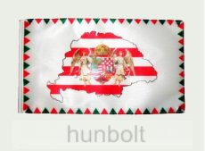 Farkasfogas árpádsávos Nagy- Magyarországos angyalos zászló