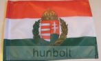 Nemzeti színű koszorús címeres zászló 60x90 cm